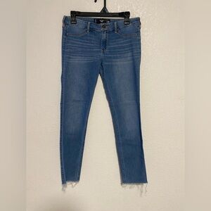 Hollister Crop Skinny Womens Stretch Blue Jeans
